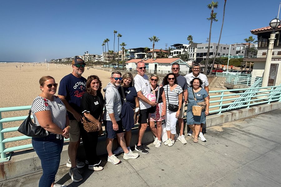 The LA Food Tours group on the Manhattan Beach Pier
