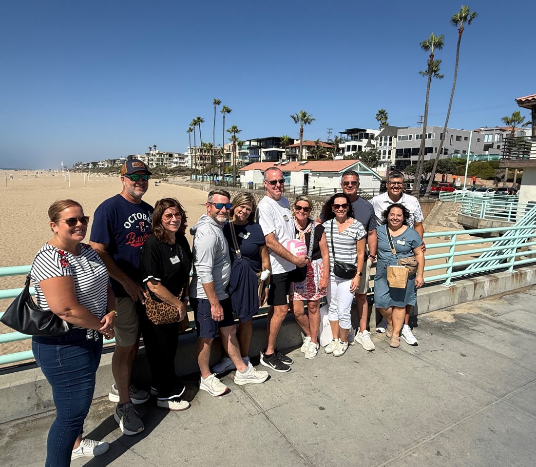 The LA Food Tours group on the Manhattan Beach Pier
