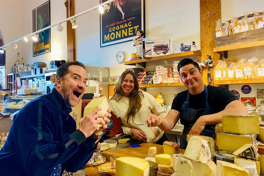 Brian with guests at The Cheese Store of Beverly Hills
